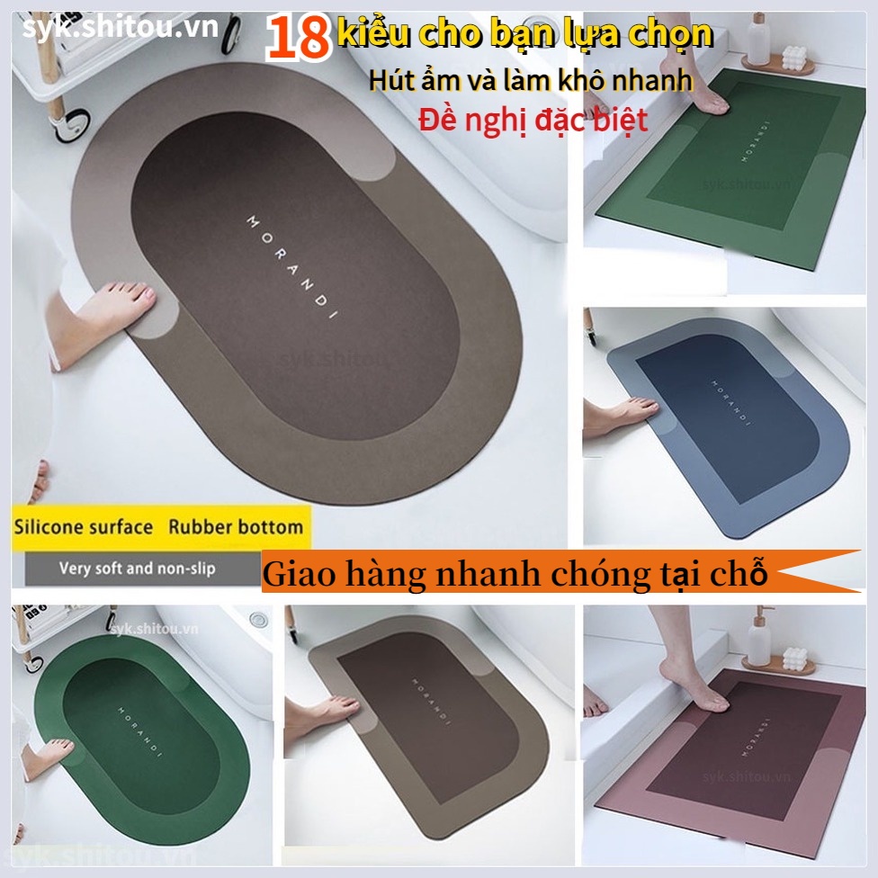 Tấm lót sàn thấm bùn diatom Thảm trải sàn phòng tắm chống trượt - Sàn phòng tắm siêu thấm hút nước