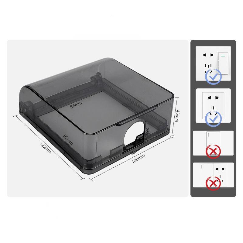 A-LIFE Hộp Đựng Bảo Vệ Ổ Cắm Điện Chống Thấm Nước Cho Nhà Tắm