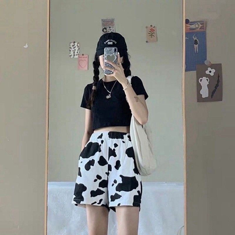 Quần shorts ngố thun BÒ SỮA HOT TREND