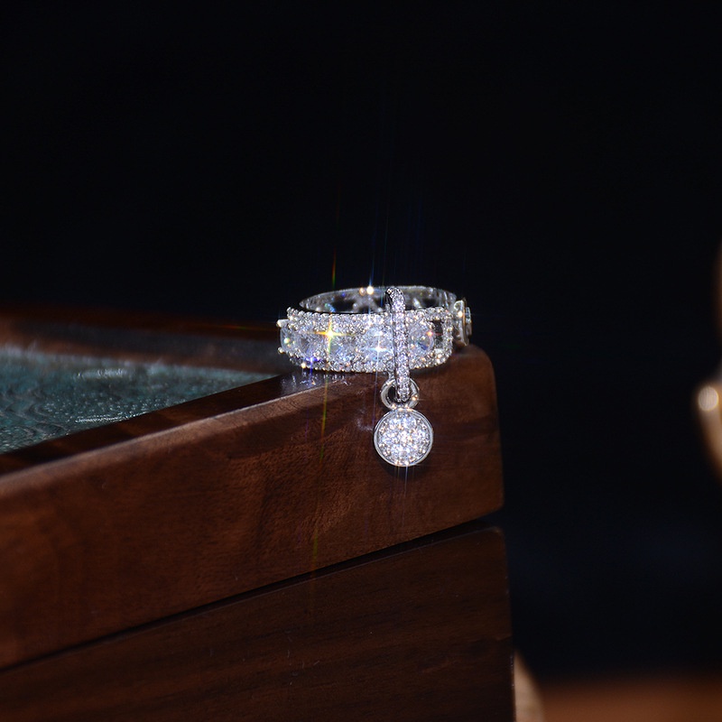 Nhẫn mở đính đá zircon tinh tế thời trang cho nữ