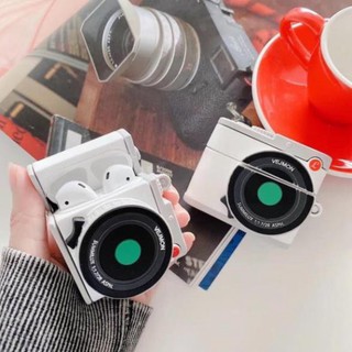 tuan74 Vỏ bảo vệ hộp sạc tai nghe Airpods 1/2/Pro hình máy ảnh tuan74