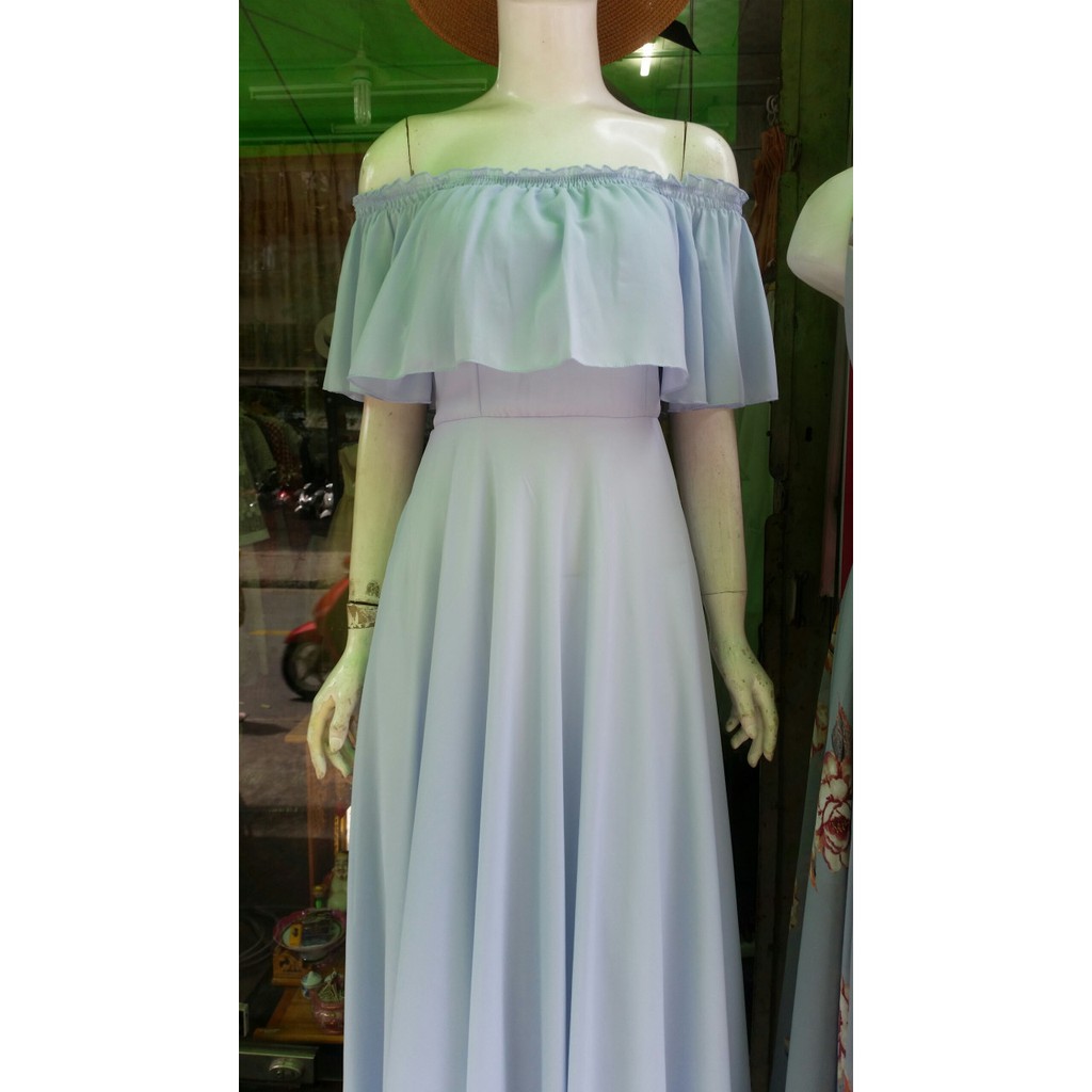 Đầm maxi trễ bèo sang trong, dễ thương- kèm hình thật và khách | BigBuy360 - bigbuy360.vn