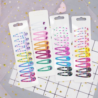 SET 10 Kẹp Bấm Hàn Quốc Kẹp Tóc Xinh Cho Mẹ & Bé