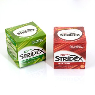 Stridex Anti-Acne Wipes Salicylic Acid 0,5% / 2%  BHA làm giảm mụn đầu đen