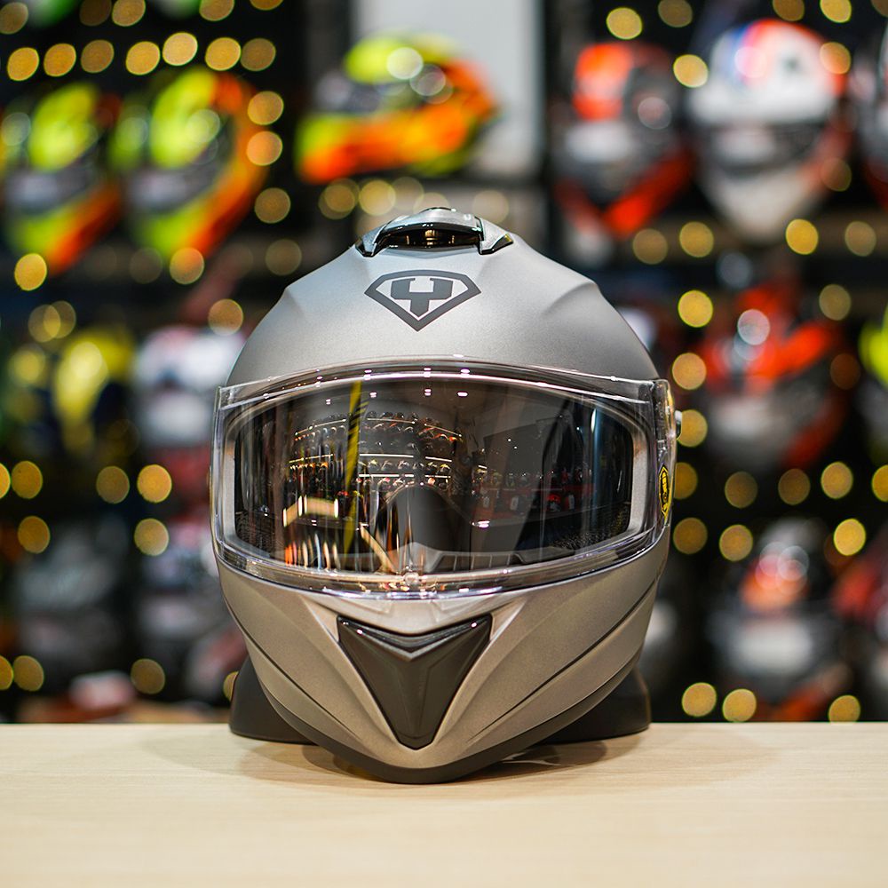 Nón Fullface 2 Kính Yohe 981 Xám Titan Chuẩn ECE