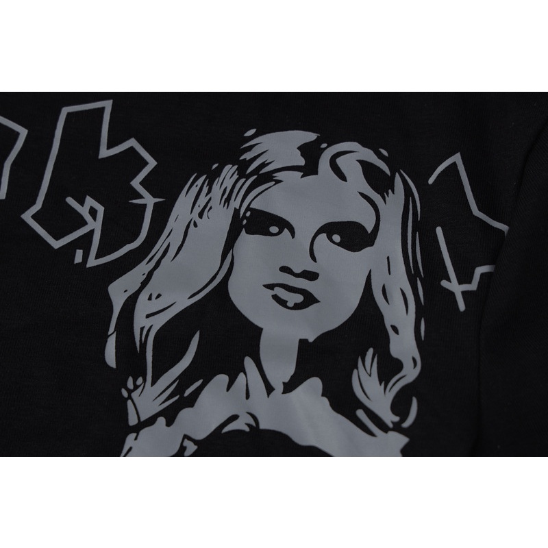 DUNEA Áo thun tay ngắn in họa tiết thời trang cho nữ