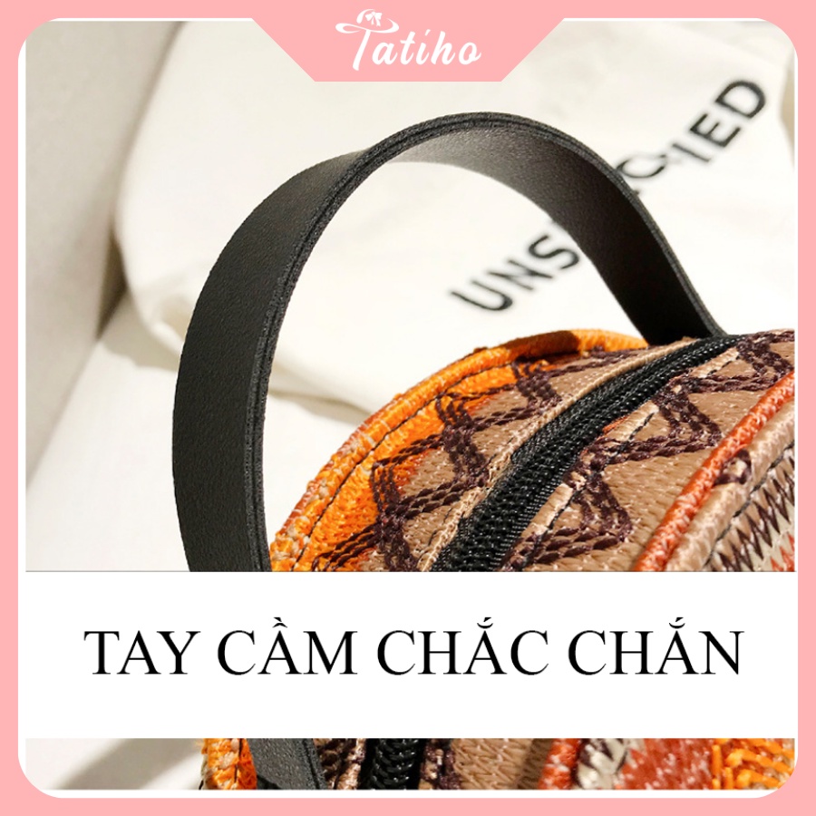 [HÀNG XỊN, GIÁ TỐT] Túi BoHo ( Túi Thổ Cẩm) Đeo Chéo Hình Tròn Phối Tua Rua Thời Trang - Mã TUI51