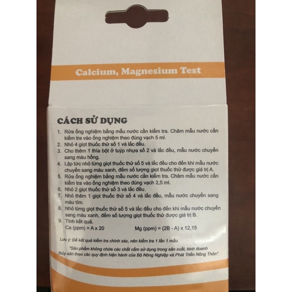 Test canxi, magie CP mẫu mới nhất, đo Canxi, Mg Cp