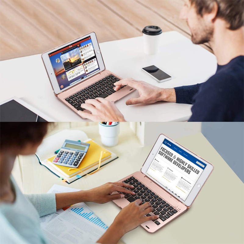 Ốp Lưng Kèm Bàn Phím Bluetooth Không Dây Cho Apple iPad mini 1 2 3 4 5