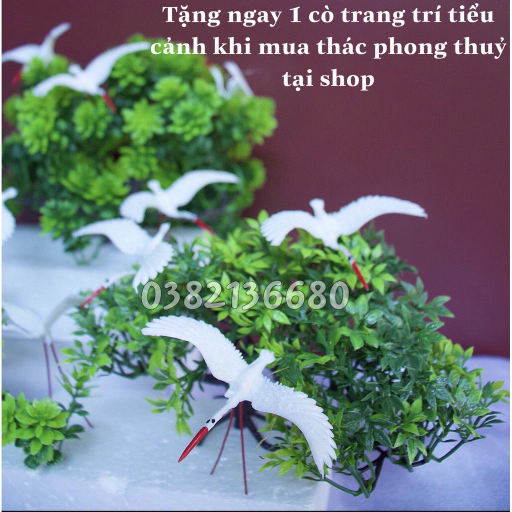 Thác nước phong thủy[TẶNG KÈM CÒ TRANG TRÍ]- Tiểu cảnh,hon non bộ-Thác phong thủy mini để bàn