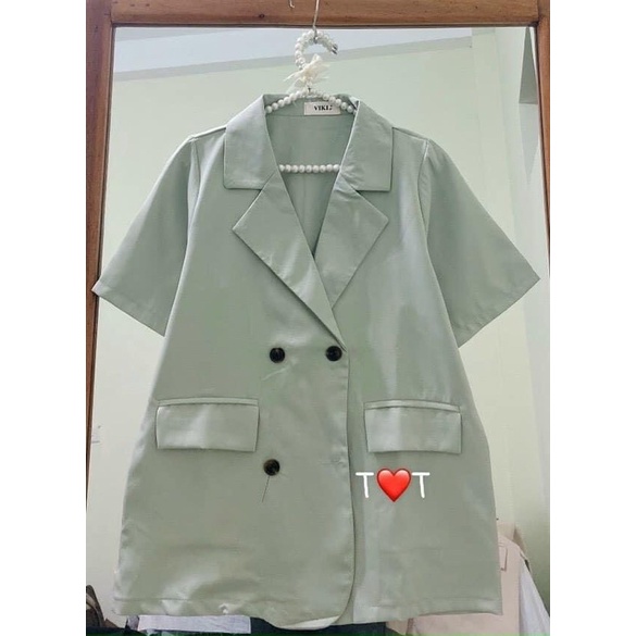 Áo BLAZER NGẮN TAY trơn kiểu dáng Croptop, blazer croptop nữ cộc tay dáng ngắn1 lớp style Hàn Quốc | BigBuy360 - bigbuy360.vn