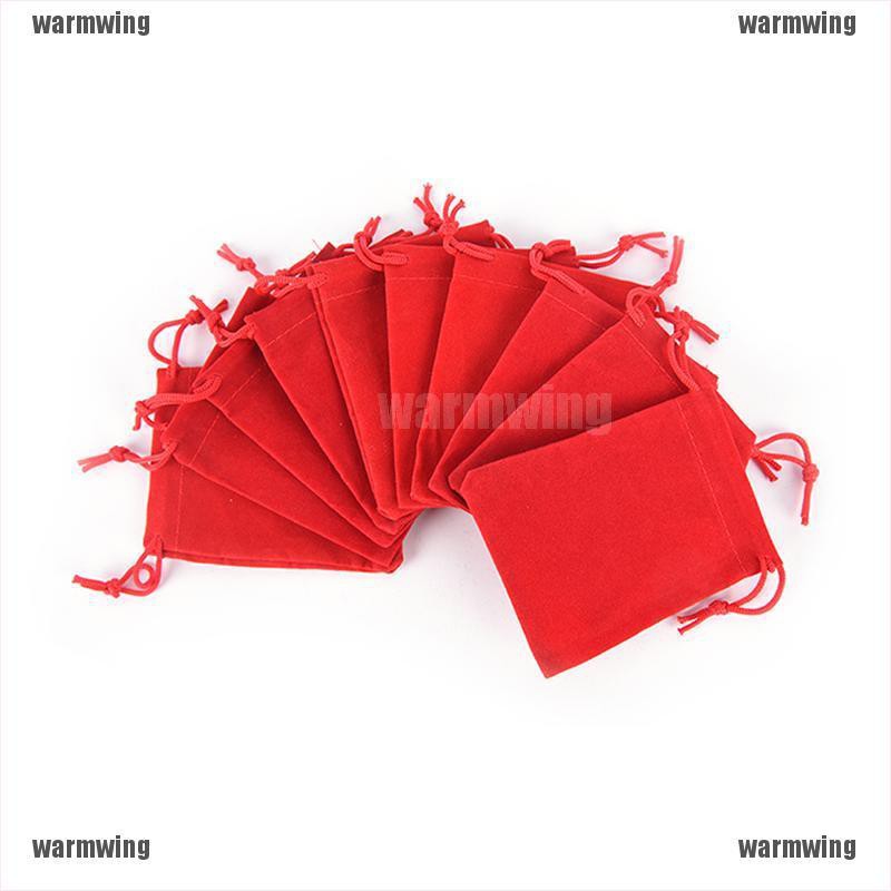 [WMW] Set 10 Túi Nhung Dây Rút 7 * 9cm Đựng Trang Sức Cho Tiệc Cưới