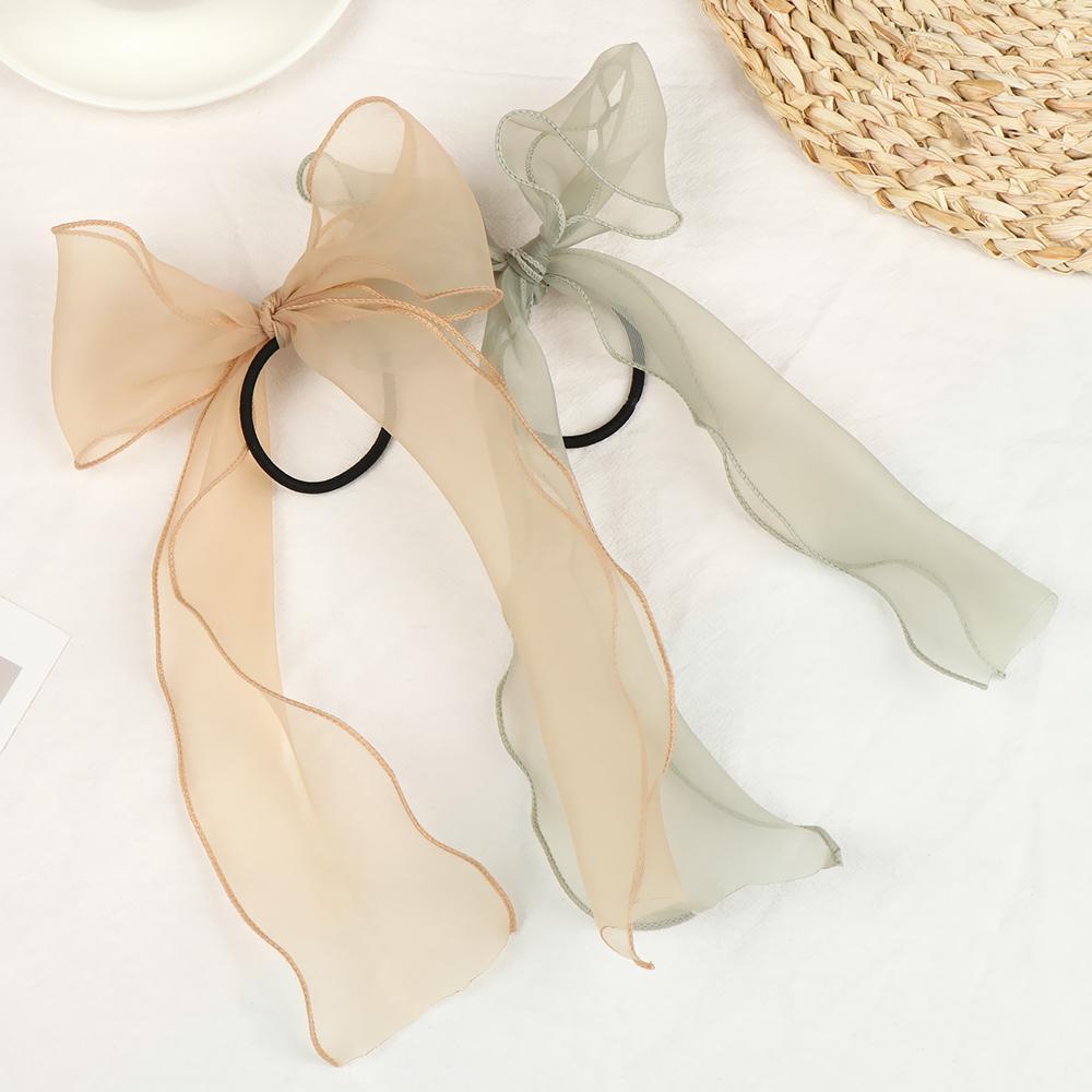 Dây Cột Tóc Ruy Băng Co Giãn Ngọt Ngào