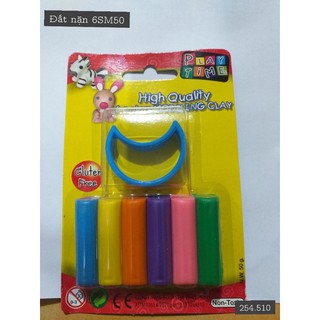 Đất nặn Thái Playtime vỉ 6 màu có khuôn đi kèm