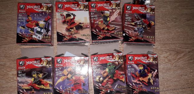 Combo 8 hộp lắp ráp Lego Ninjago Phượng hoàng 68153 trọn bộ