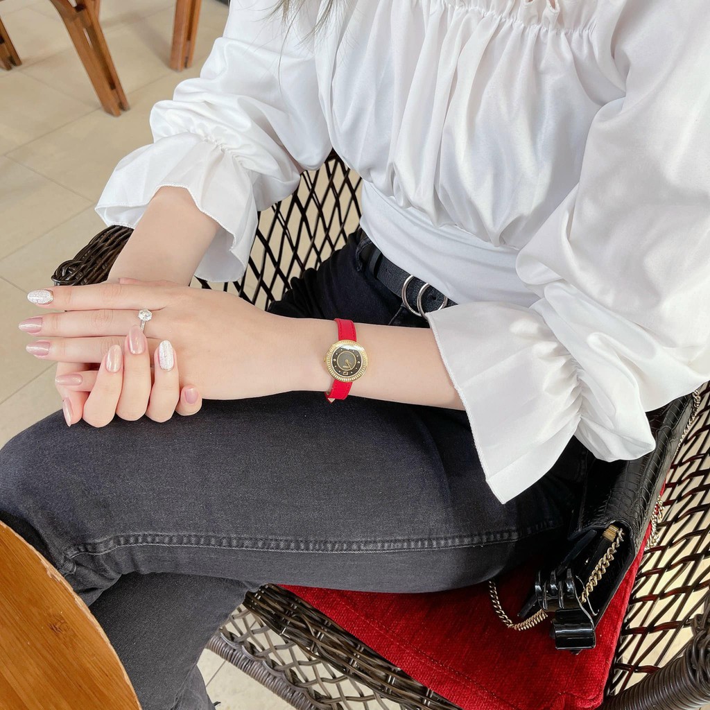 Đồng hồ nữ chính hãng Fendi My Way- mẫu mới với cọc số đinh tán siêu hot - Máy Quartz pin Thụy Sĩ - Kính Sapphire