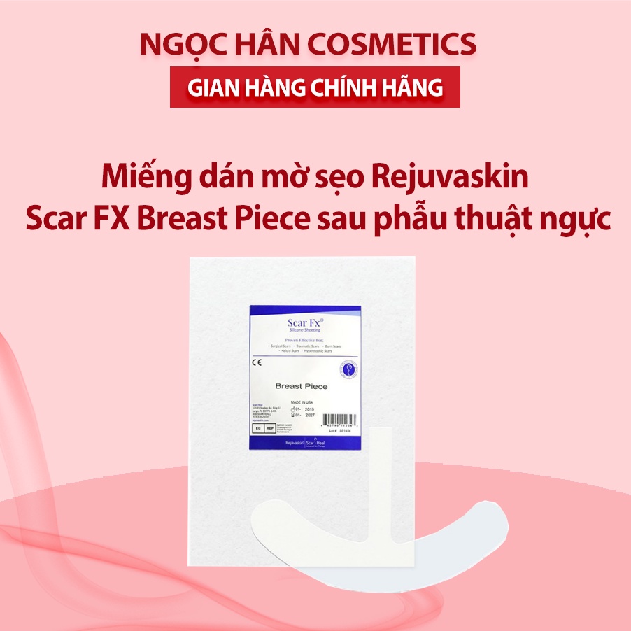 Miếng dán mờ sẹo Rejuvaskin Scar FX Breast Piece sau phẫu thuật ngực