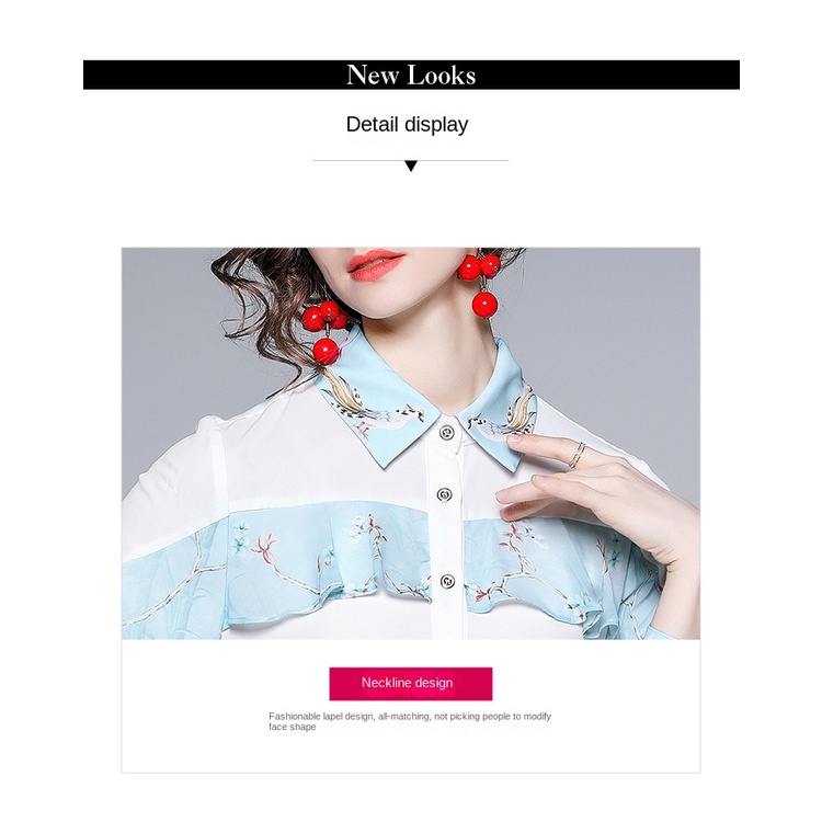 Set Áo Thun Tay Dài In Hình Chim Công + Quần Dài Cho Nữ