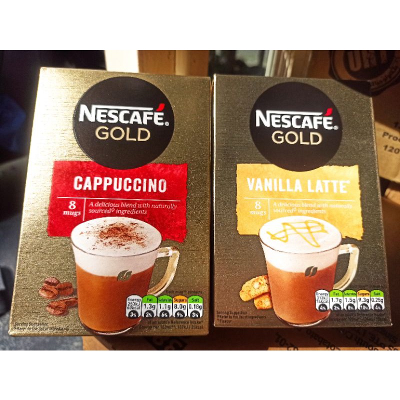 [Mã GROXUAN1 giảm 8% đơn 150K] NesCafe Gold Vị Vanilla - Cappuccino ( 8 gói x 18,5g )