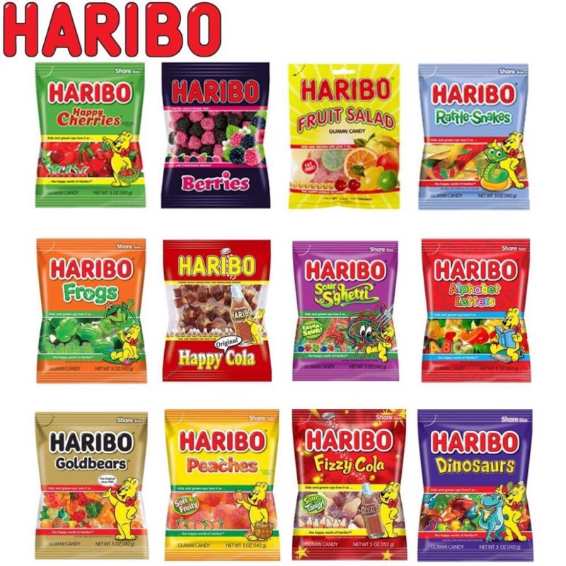 Kẹo Dẻo Gói 80g Haribo Đức -Đủ Loại Hình Gấu,Trái Cây,Hoa Quả,Cola,Sâu Ngộ Nghĩnh-Kẹo Dẻo Gumi Cho Bé