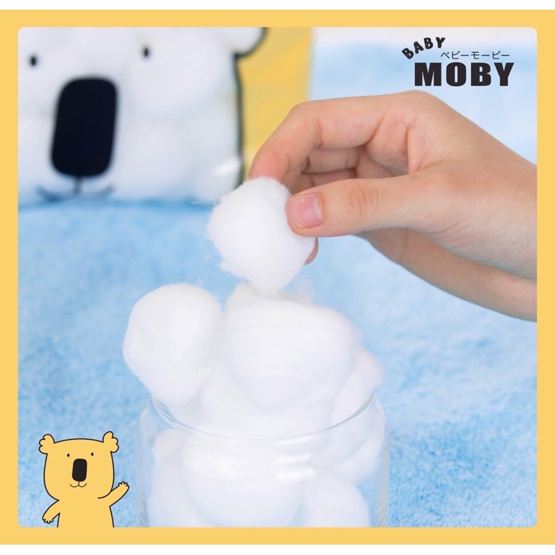 Bông gòn đa năng cho bé Moby Baby 100g, bông miếng cao cấp tiện lợi cho trẻ - Monnie Kids