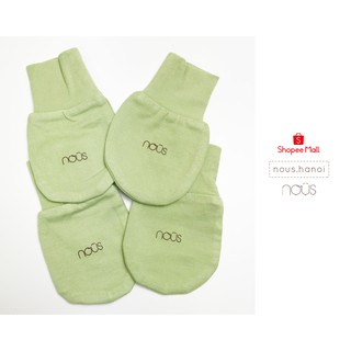 Set 2 Đôi Bao Tay/Bao Chân Bo Petit Xanh Cốm Nous