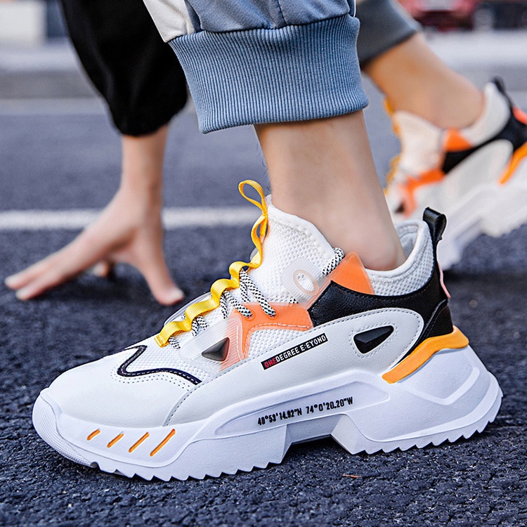 Giày Sneaker Nam thể thao màu trắng cổ cao cho học sinh phong cách Hàn Quốc TAKUTA mã V28R