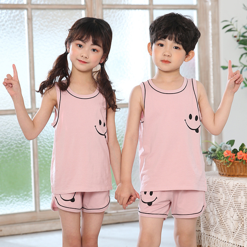 Bộ Đồ Ngủ Pijama Sát Nách Thời Trang Mùa Hè 2021 Cho Bé