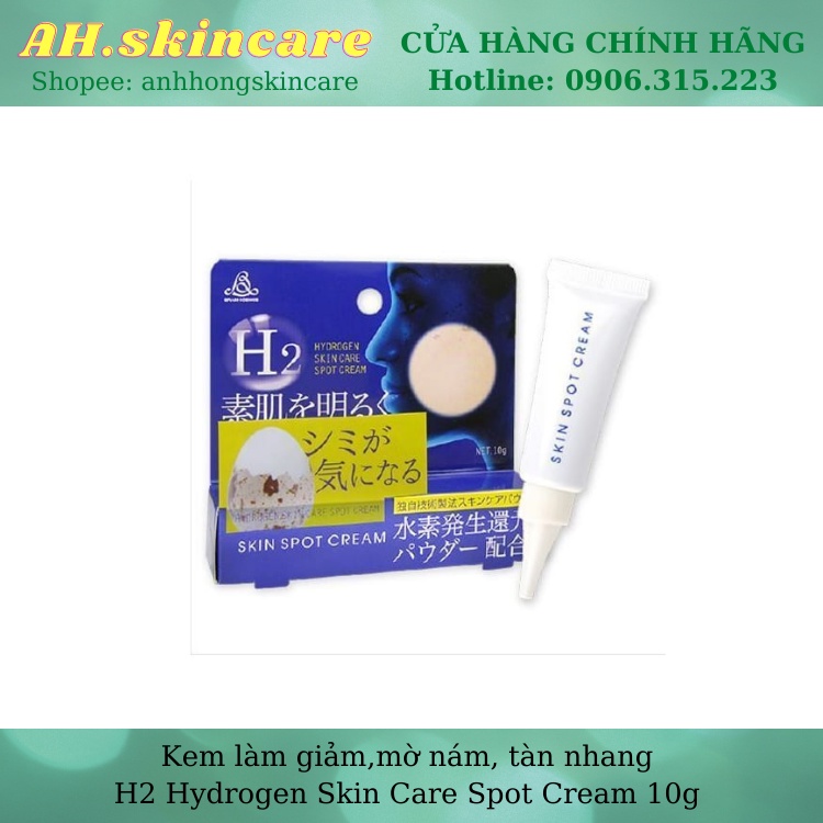 Kem làm giảm,mờ nám, tàn nhang H2 Hydrogen Skin Care Spot Cream 10g Nhật Bản