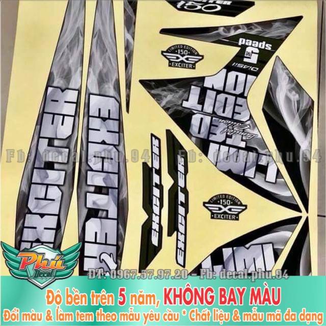 Tem rời Exciter cover Limitd phiên bản đặc biệt -1