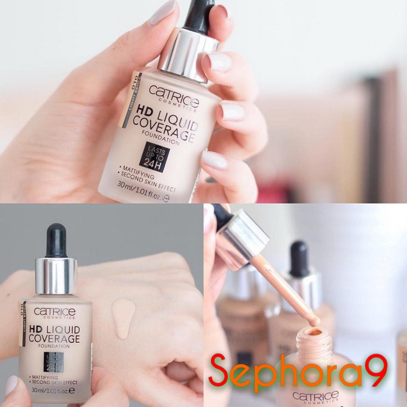 Kem nền kiềm dầu Catrice HD 24h Liquid Coverage Foundation che phủ tốt [Mẫu Mới 2019] | BigBuy360 - bigbuy360.vn