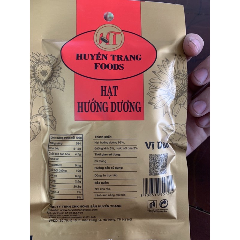 Hướng Dương ChaCha Vị dừa/Óc Chó/Muối Gói 50g (Siêu Ngon)