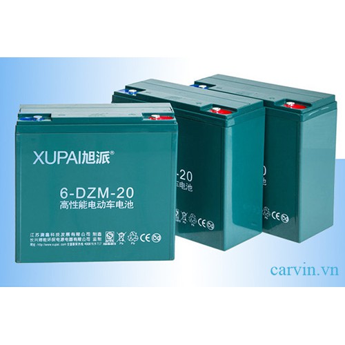 Bình ắc quy xe máy điện 12V 20Ah, 21.6AH và 24AH | Ắc quy Xupai 12V cho xe máy điện
