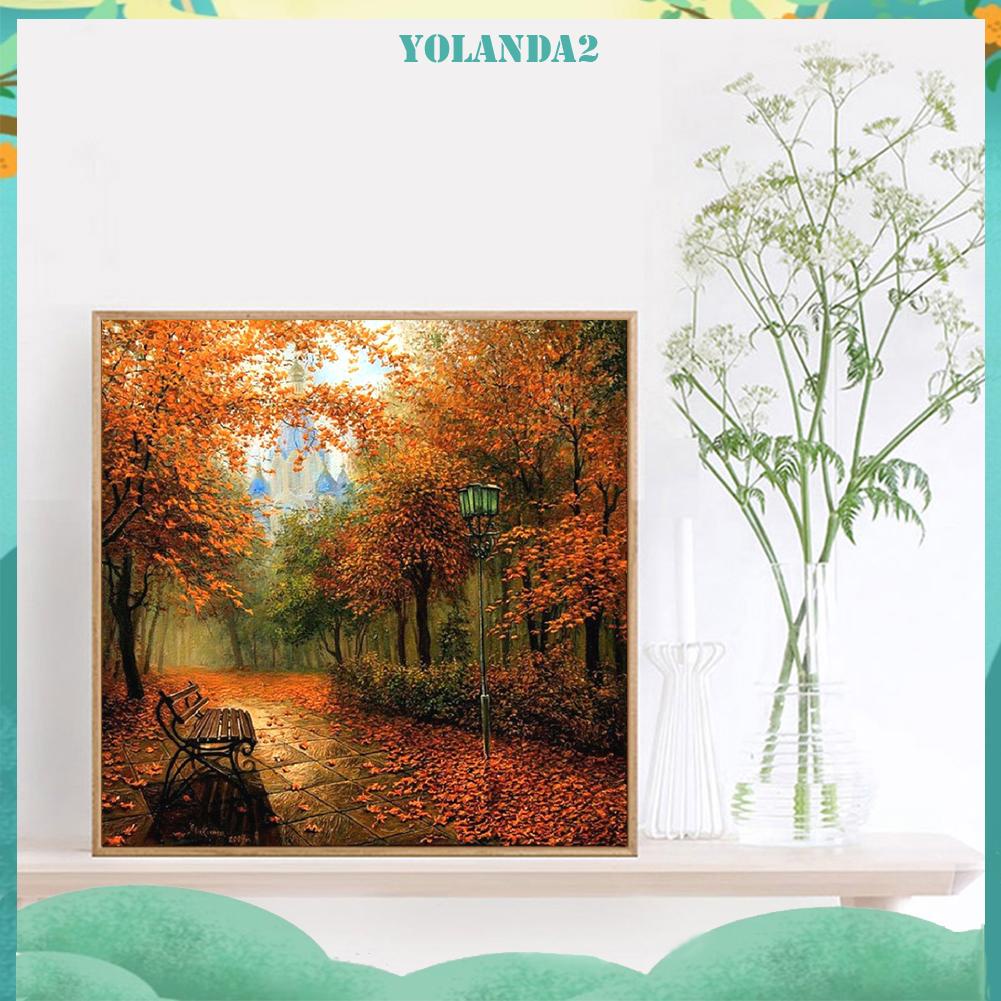 Tranh đính đá kim cương toàn bộ 5D DIY hình phong cảnh mùa thu