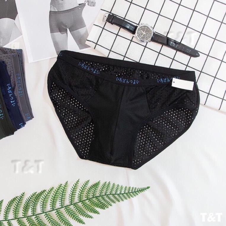 ❤️ Hộp 5 Quần Lót Nam Chéo Thông Hơi Xuất Nhật ❤️