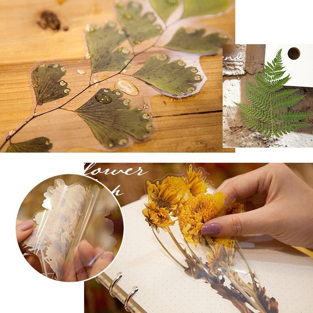 Flower Plant Stickers DIY Diary Decoration Label