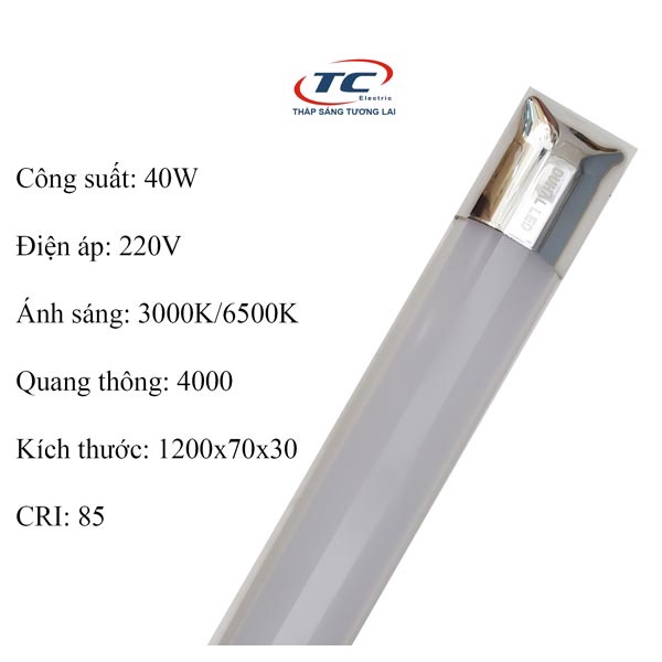 Đèn bán nguyệt xi trắng Duhal KDLD8404