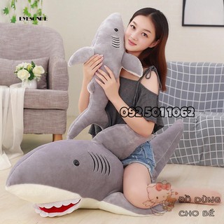 GẤU BÔNG HÌNH CÁ MẬP ĐỦ SIZE LÔNG NHUNG MỊN [HÀNG VNXK]