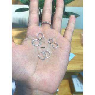 Khuyên tròn bạc TLEE basic đeo mũi, đeo môi, đeo rốn TLEE JEWELRY B0321