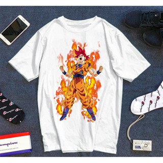 Áo thun Cotton Goku siêu saiyan God - Dragon Ball độc đẹp cá tính