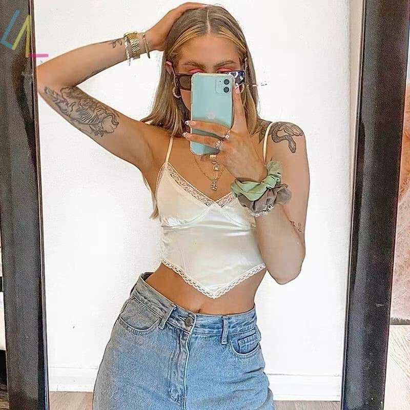 Áo croptop hai day sexy vnxk chất lua xuất xin chuẩn F21