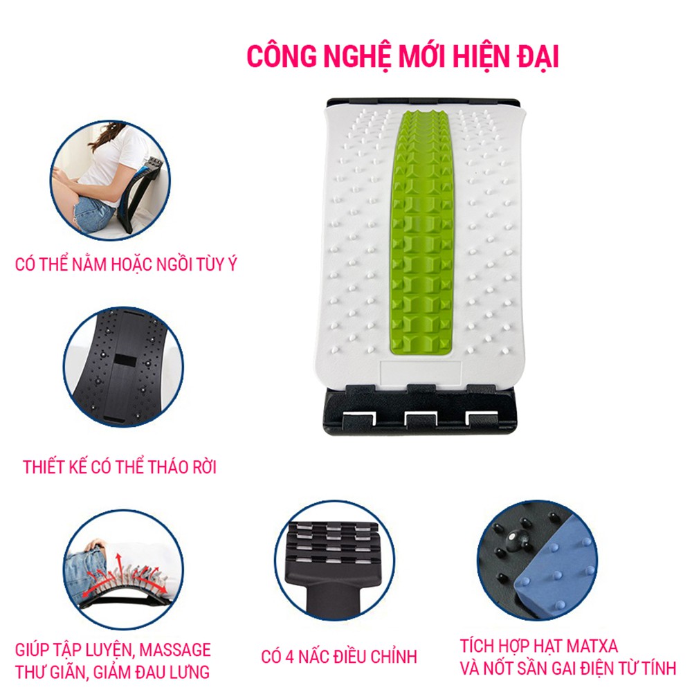 Máy Massage thắt lưng, chỉnh hình lưng,hỗ trợ thắt lưng trên xe hơi bảo vệ cột sống 3 tầng có đế điều chỉnh SPORTY YGW35