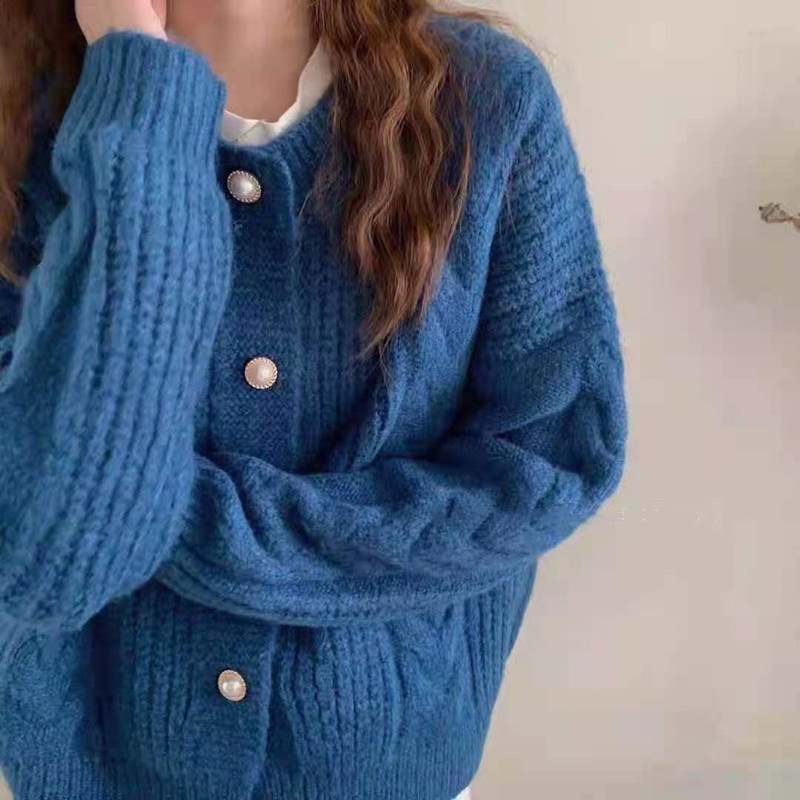SUXI Áo sweater dài tay dáng rộng thiết kế mới thời trang thu đông cho nữ
