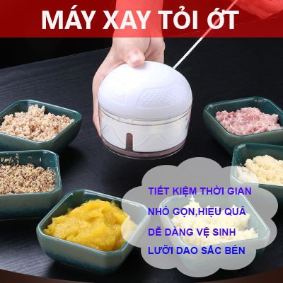 Máy Xay Tỏi Ớt - Máy Xay Đa Năng Cầm Tay Mini Food Chopper