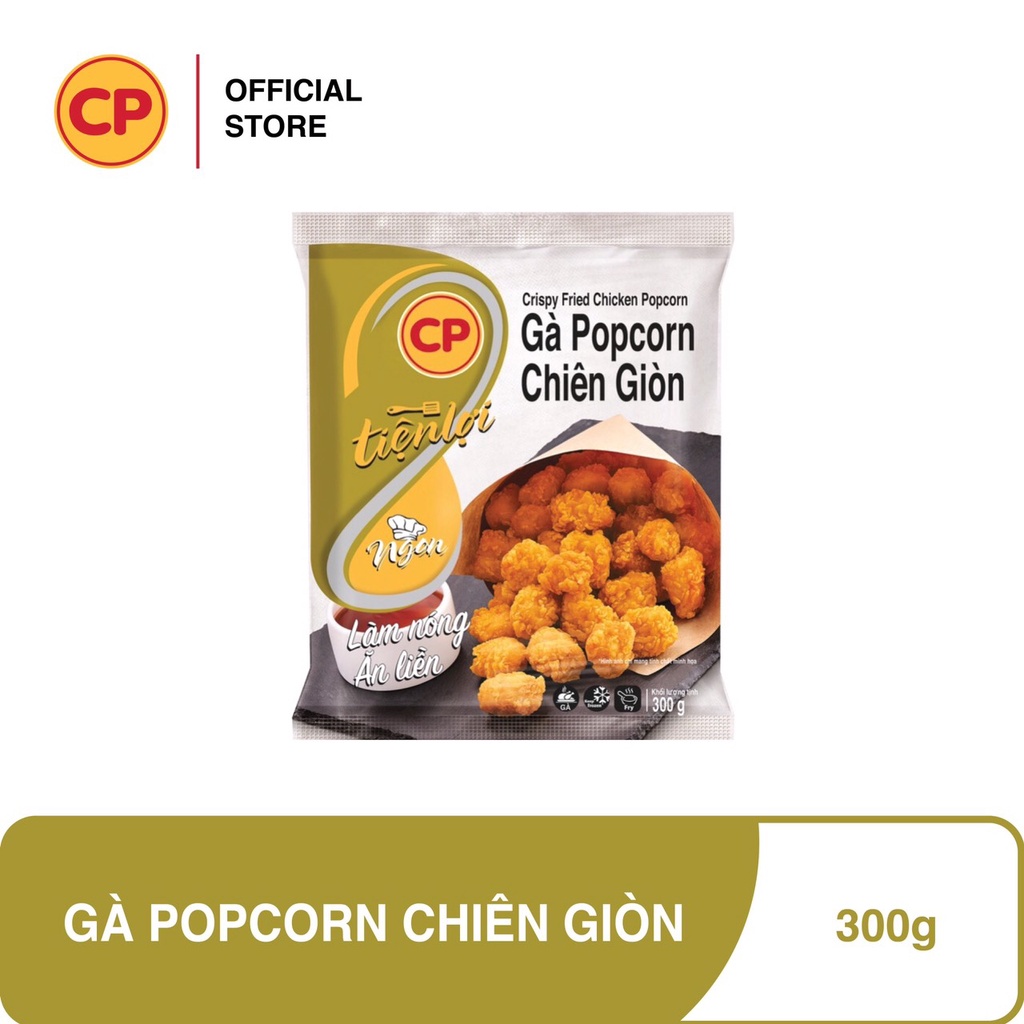 CP Gà viên popcorn chiên giòn - Siêu tiện lợi, không cần rã đông, chỉ mất 2-3 phút để chế biến. Thơm ngon và bổ dưỡng
