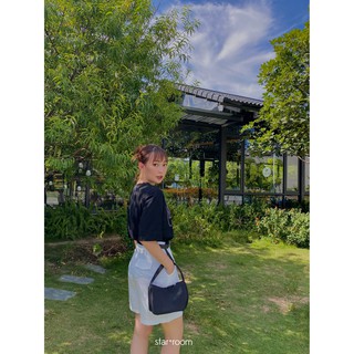 Quần short cạp cao #230 S/M (Đen/Trắng)