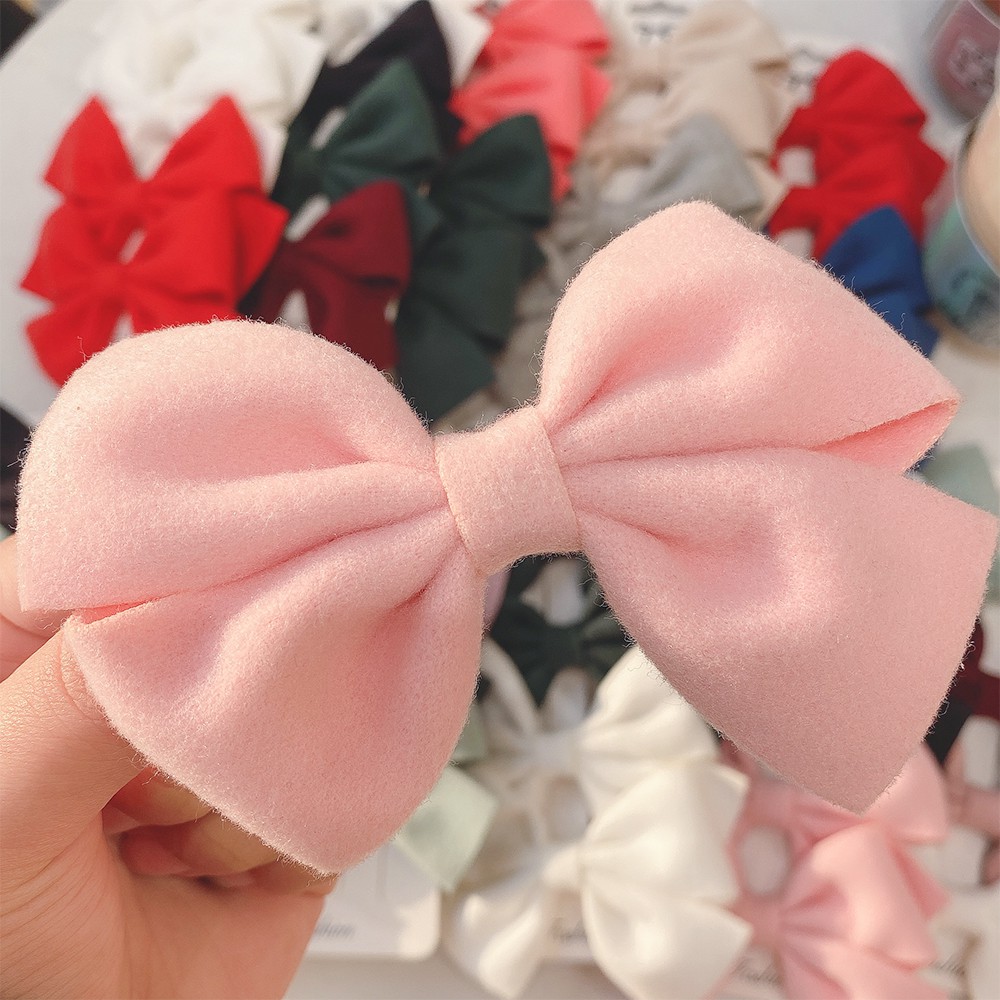 Set 4 kẹp tóc nơ KIDSBOWS nhiều màu tùy chọn thời trang xinh xắn cho bé gái