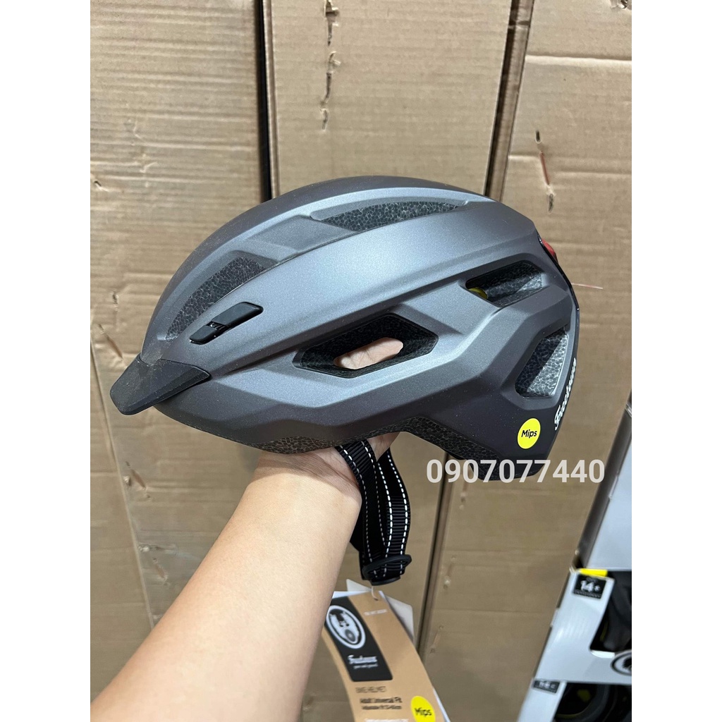 Nón bảo hiểm xe đạp siêu nhẹ công nghệ MIPS cao cấp Lumiere 3 Mỹ có đèn Led - EDS Hàng Mỹ