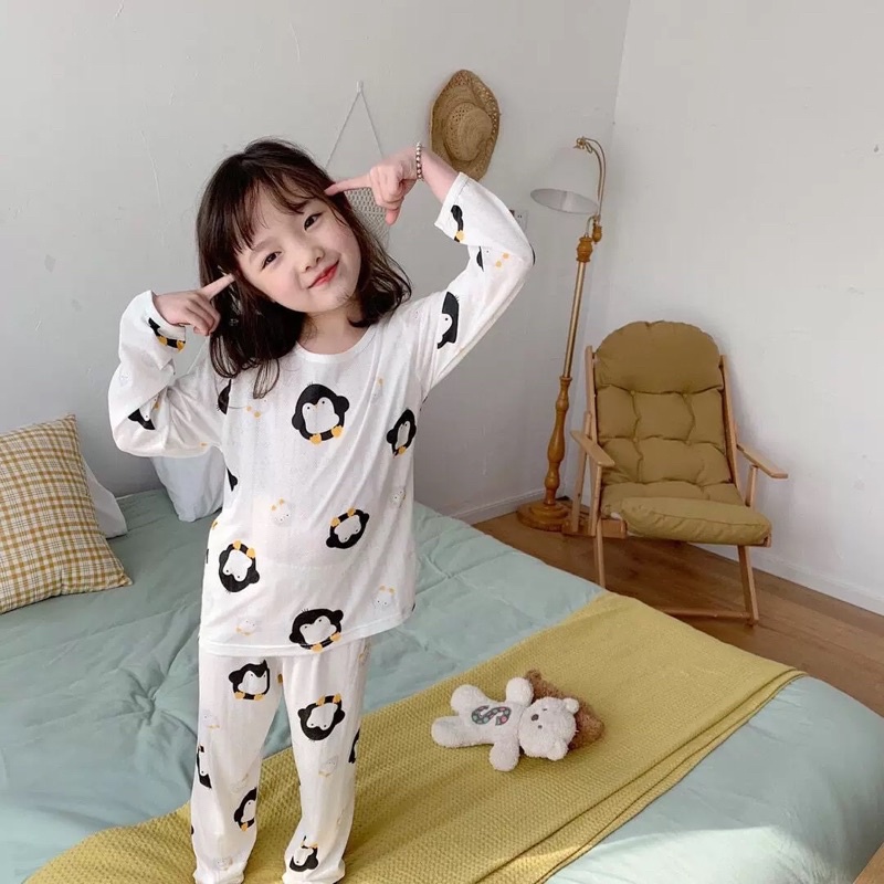 Bộ Dài Tay Chất Cotton Lưới Sợi Tre Cho Bé Trai size 1-7 tuổi, Đồ Bộ Mặc Ngủ Điều Hoà