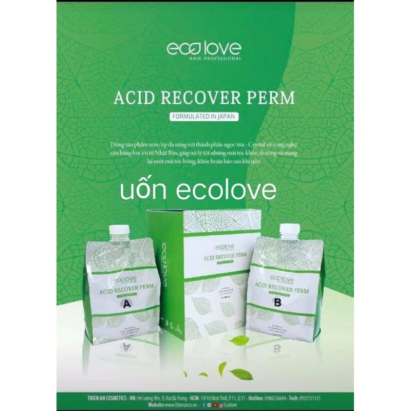 CẶP THUỐC UỐN ECOLOVE SIÊU QUĂN SÓNG MỀM MƯỢT 910mlx2